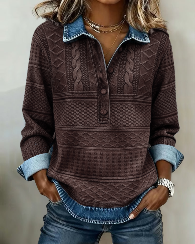 Danica | Dames Gebreide Trui met Polokraag en Kabelpatroon