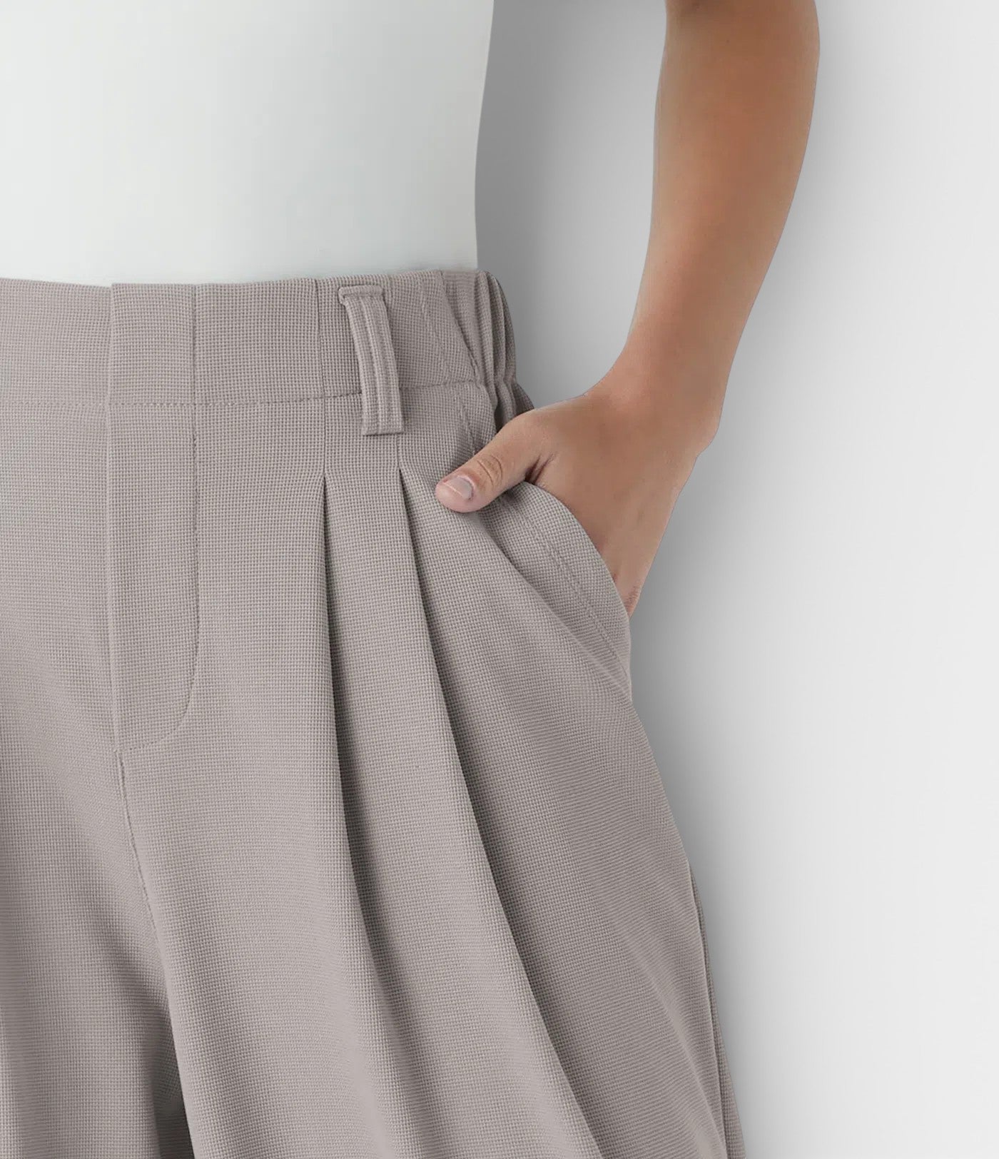 Solène | Dames Wide Leg Pantalon met Hoge Taille en Plooidetail