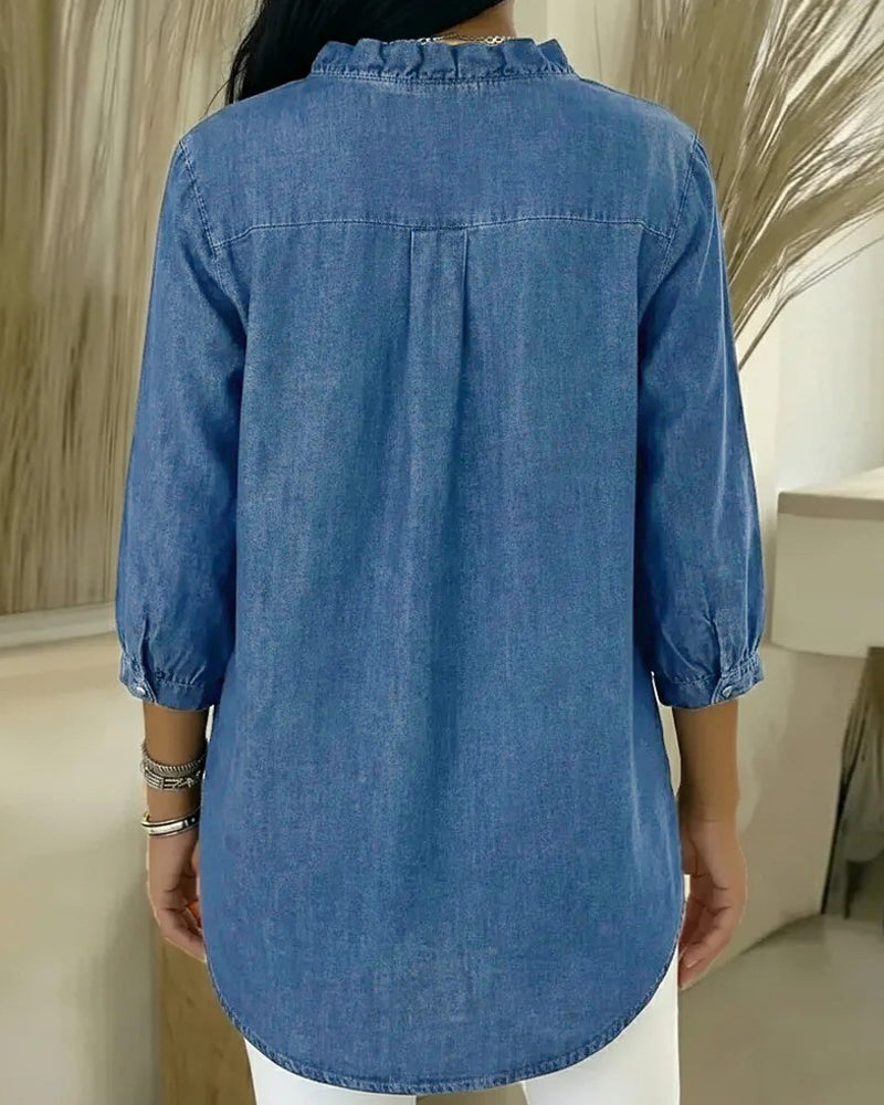 Elvaria – Elegante blouse met ruchesdetails