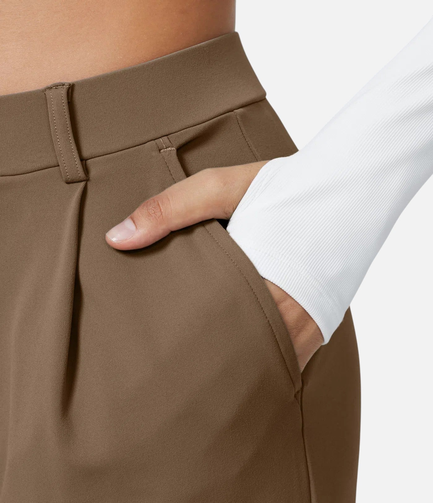 Aurora | Dames Wide Leg Broek met Hoge Taille en Plooidetail