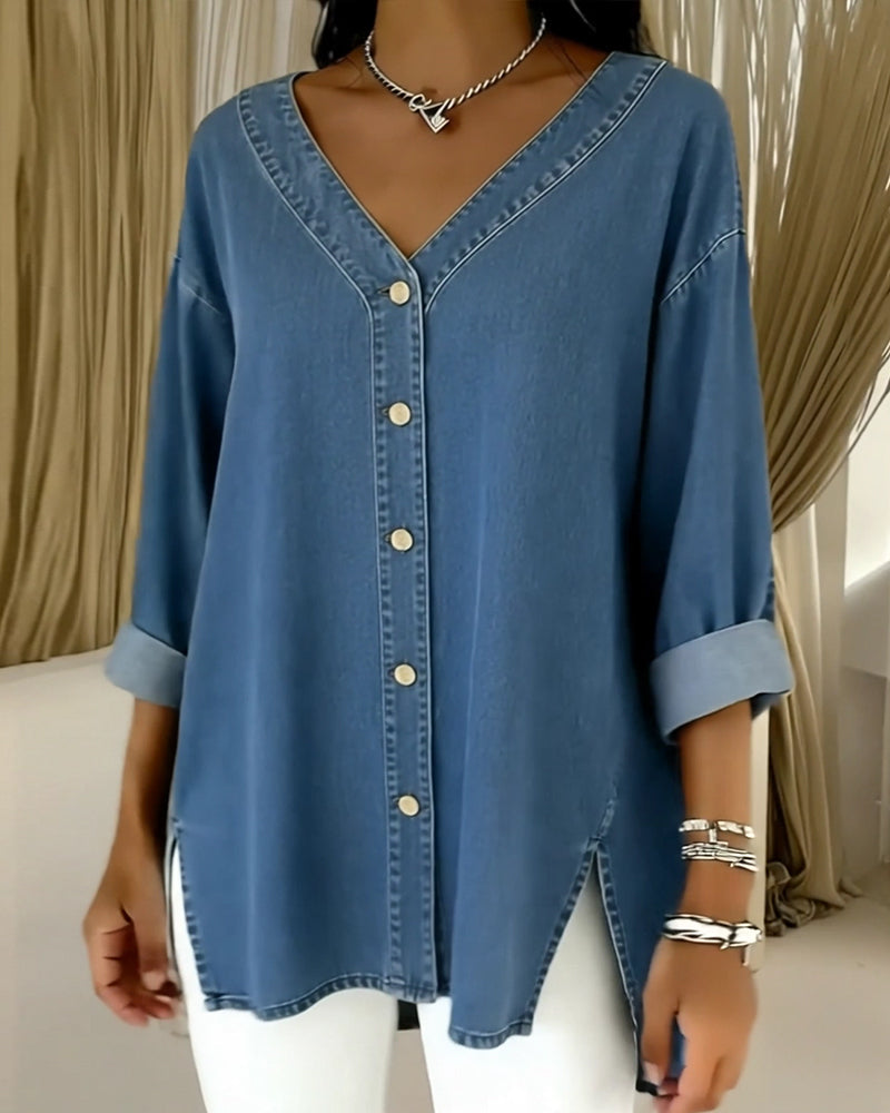 Almira – Elegante denim blouse