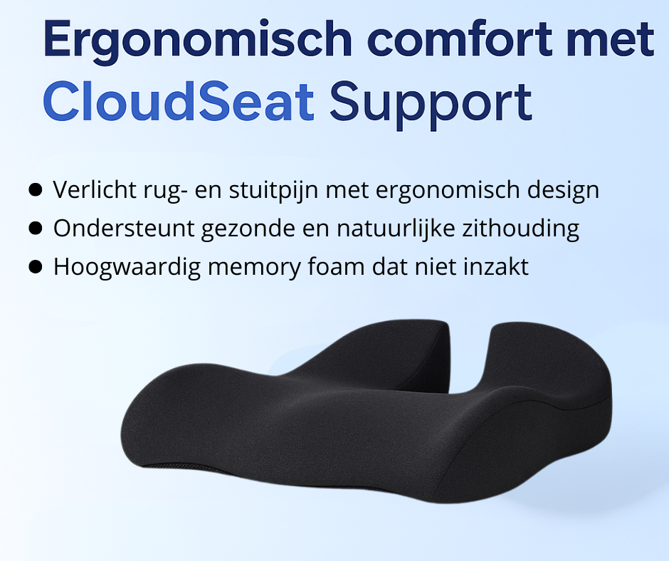 CloudSeat – Hele dag comfort & pijnvrij zitten (Ergonomisch zitkussen)