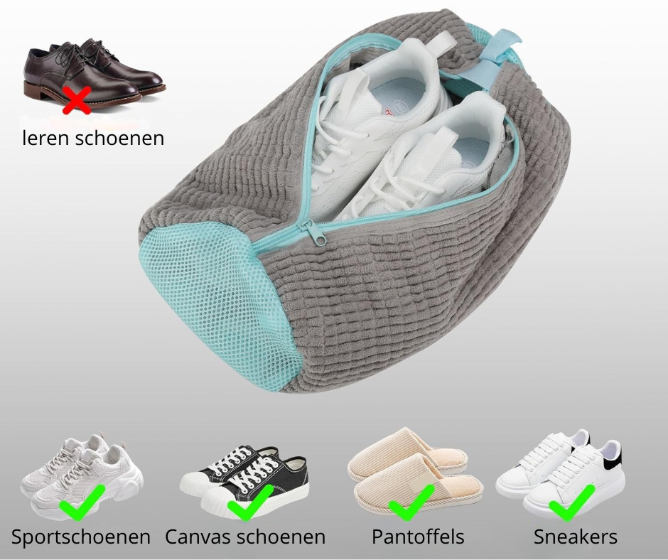 Schoenenwasser – De slimme waszak die je schoenen én wasmachine beschermt