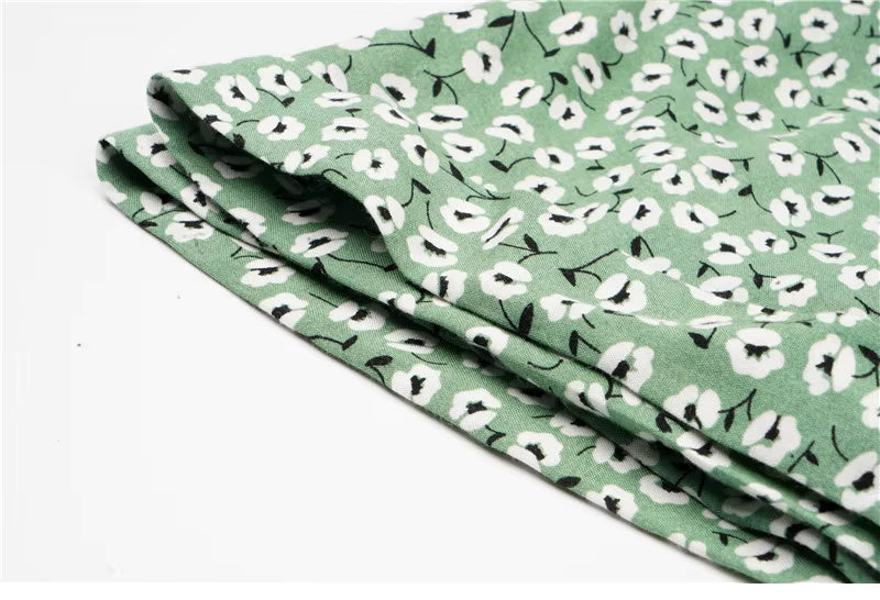 Sienna | Dames Midi Jurk met Bloemenprint, Knoopsluiting en Strikceintuur