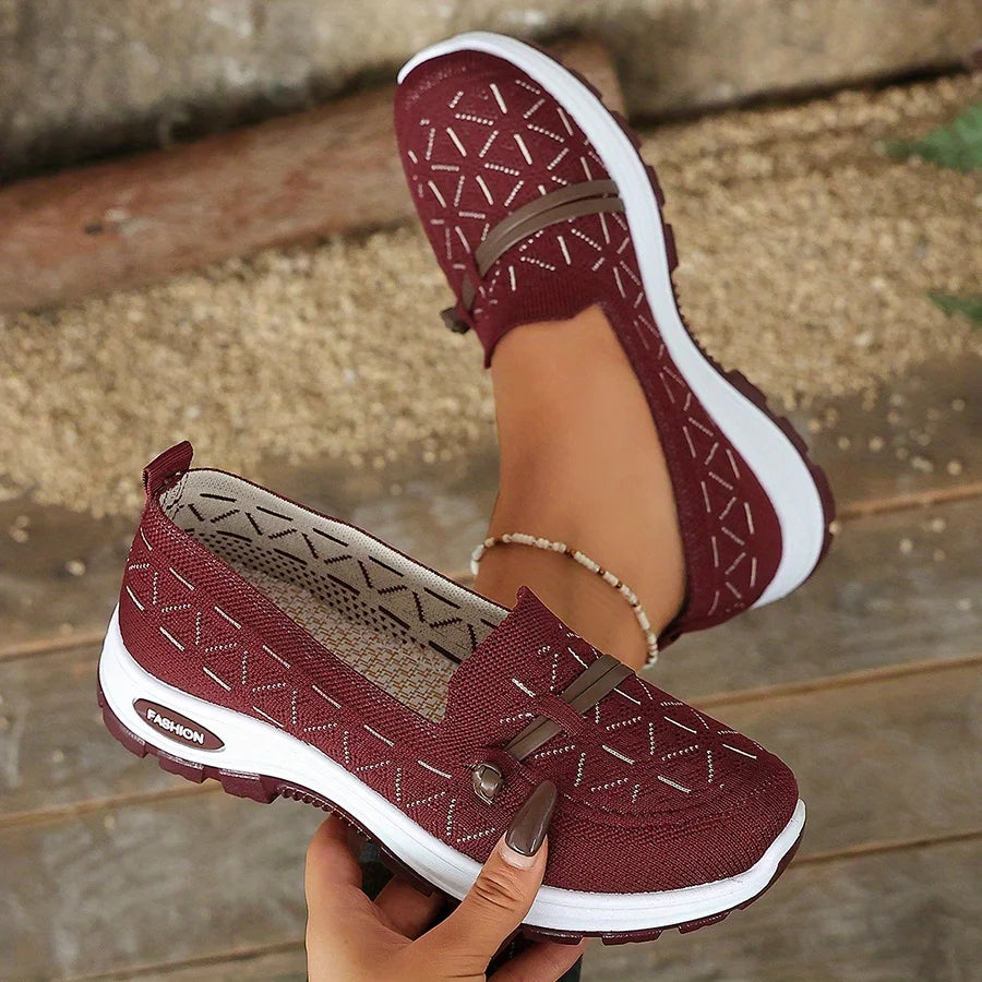 Velora | Dames Instapschoen met Gebreid Bovenwerk