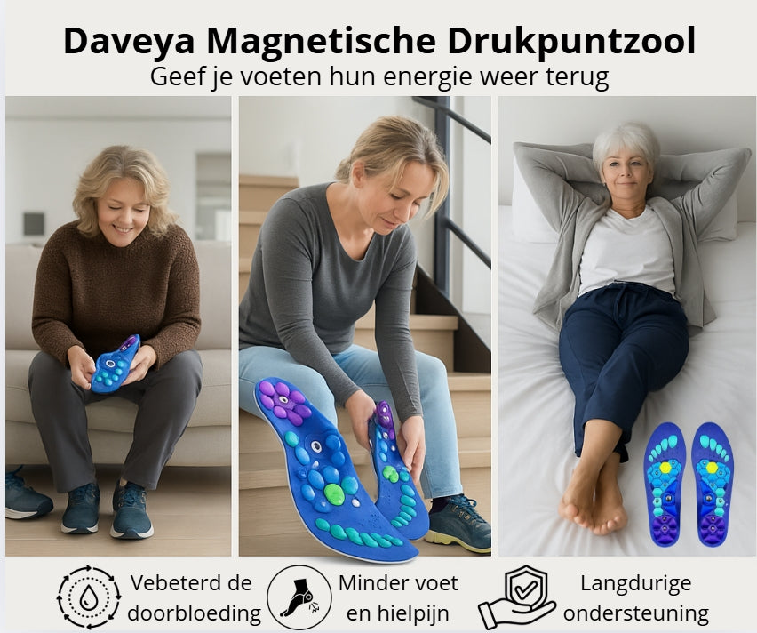 Daveya Magnetische Drukpuntzool – Comfort en verlichting bij elke stap.