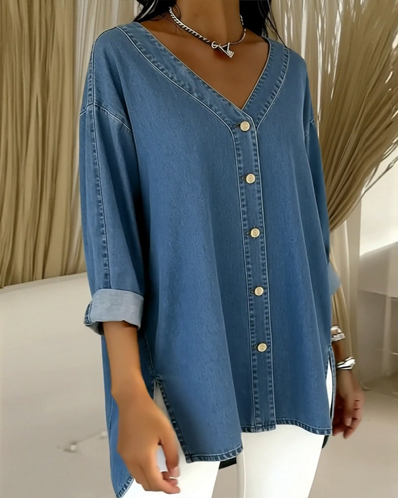 Almira – Elegante denim blouse