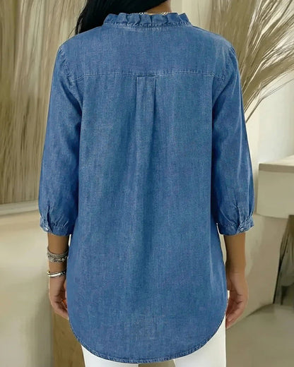 Elvaria – Elegante blouse met ruchesdetails