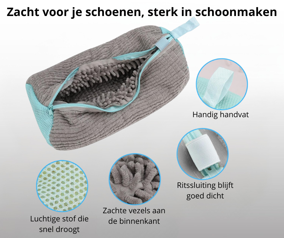 Schoenenwasser – De slimme waszak die je schoenen én wasmachine beschermt