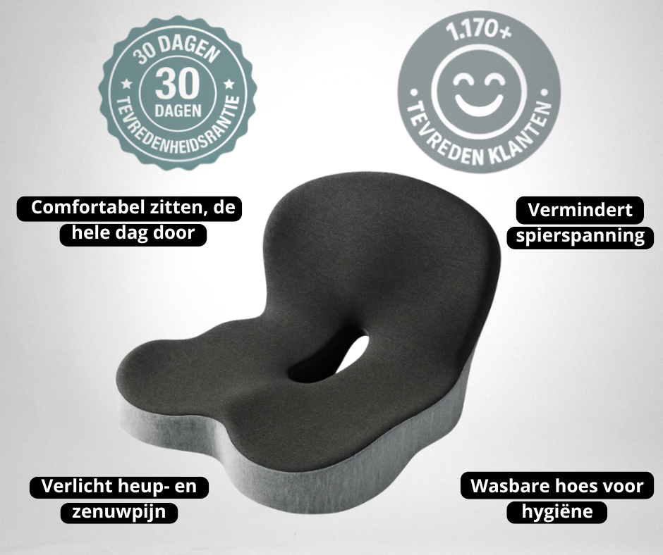 ErgoCloud Zitkussen – Ultiem Zitcomfort voor Rug & Heupen