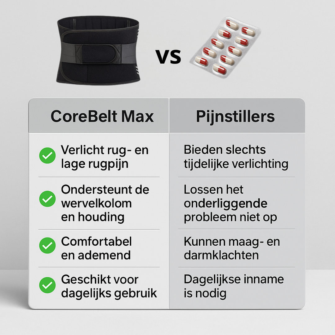 CoreBelt Max- Weer lekker wandelen, bukken en tillen met vertrouwen