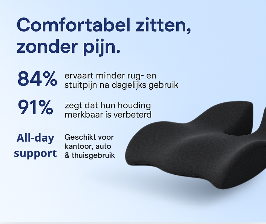 CloudSeat – Hele dag comfort & pijnvrij zitten (Ergonomisch zitkussen)