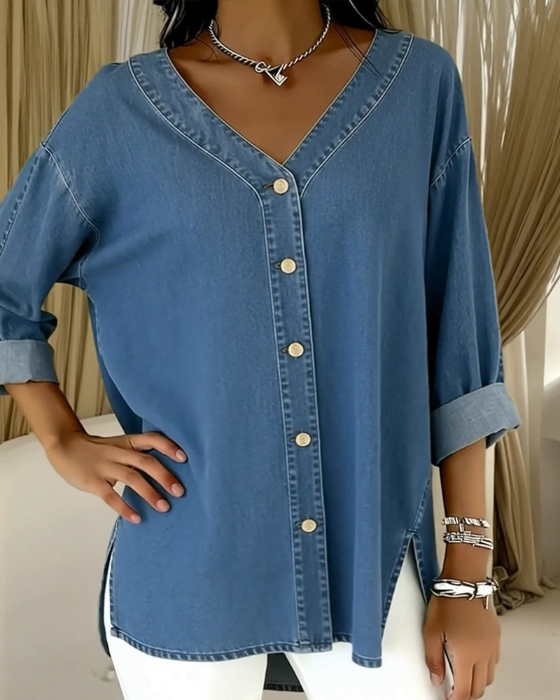 Almira – Elegante denim blouse